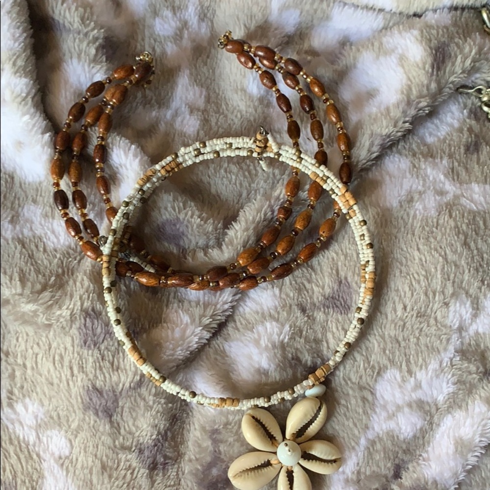 beach themed necklaces set